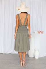 Into My Eyes Midi Dress Olive