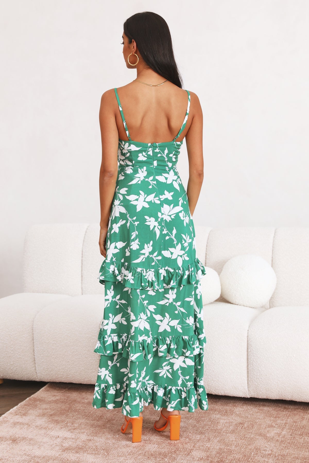 Carefree Times Maxi Dress Green