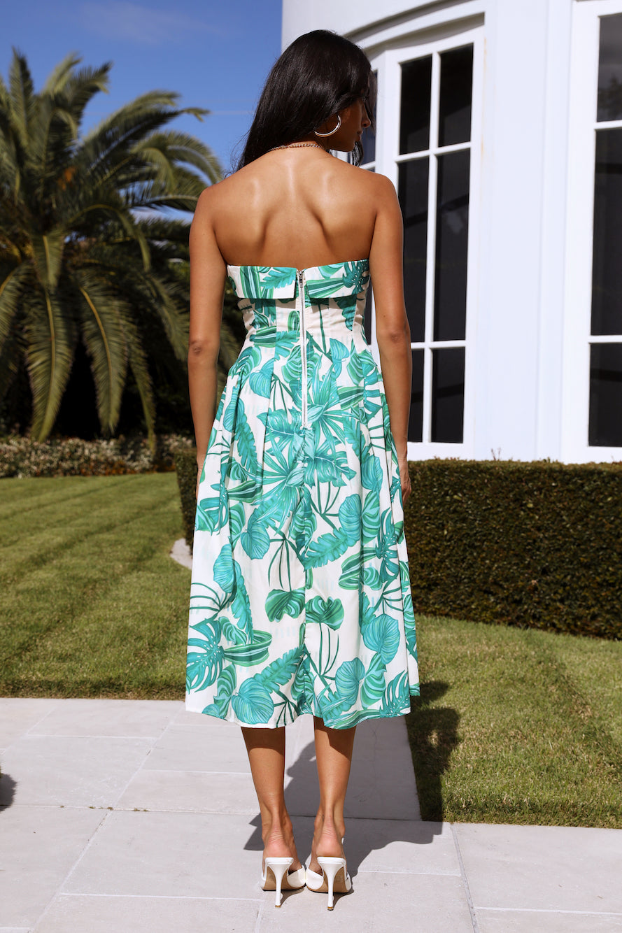 By Candlelight Midi Dress Green