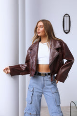 LIONESS Staten Island Jacket Faux Leather Mulberry