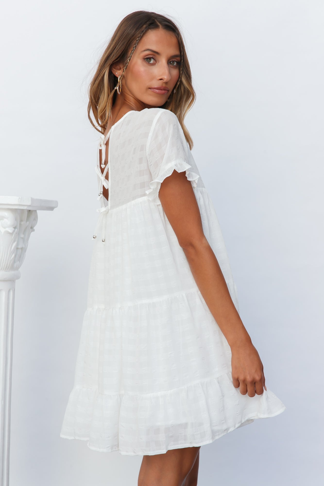 HELLO MOLLY We Need Space Dress White