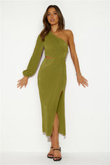 Honey Lover Midi Dress Olive