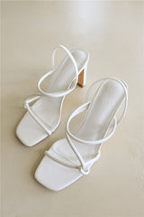 Party Abroad Heels White PU