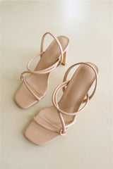 Party Abroad Heels Beige PU