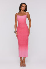 Honeyed Nights Ombre Maxi Dress Pink