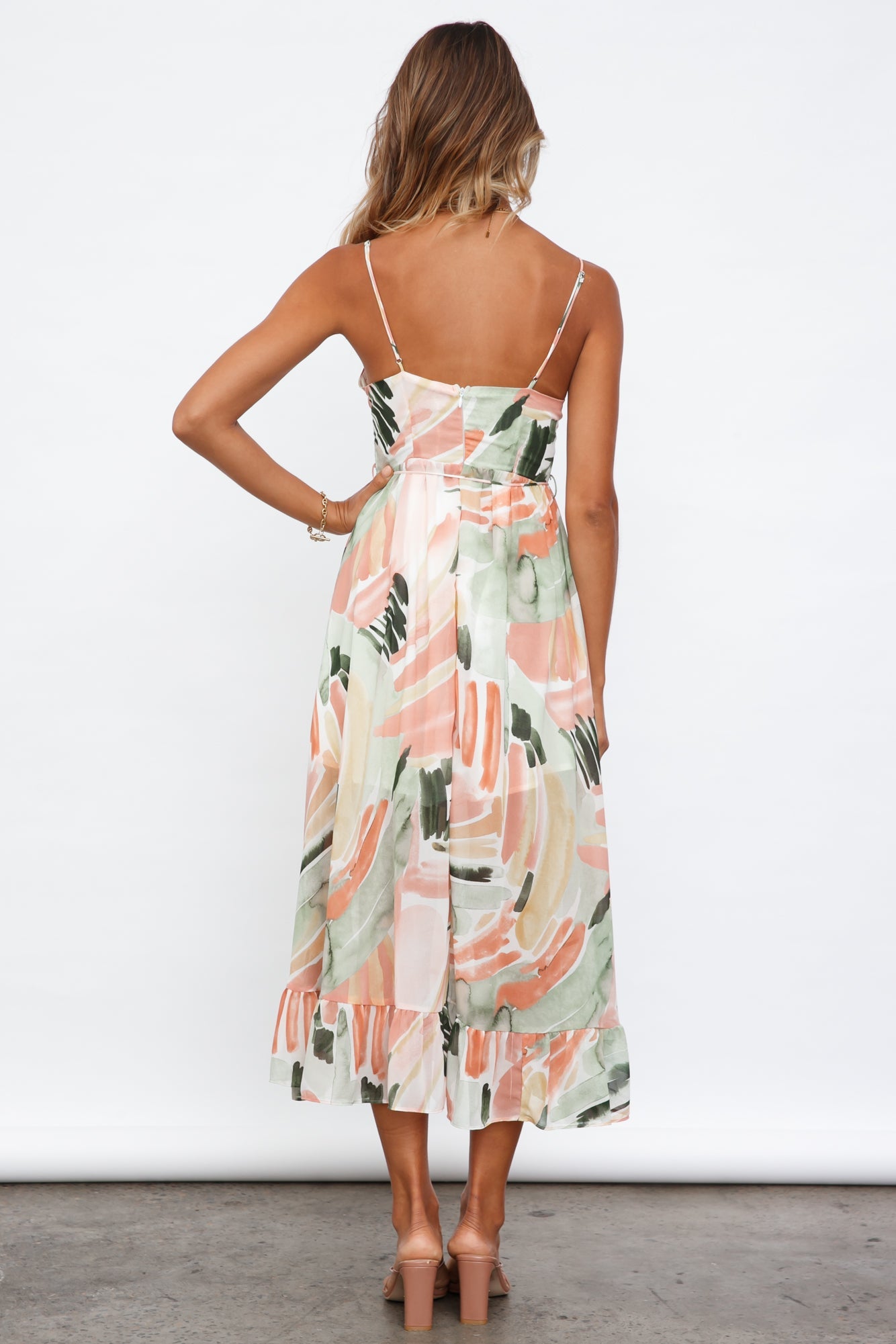 Begonia Bloom Maxi Dress Pink