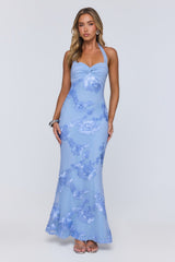 Love Muse Halter Maxi Dress Blue