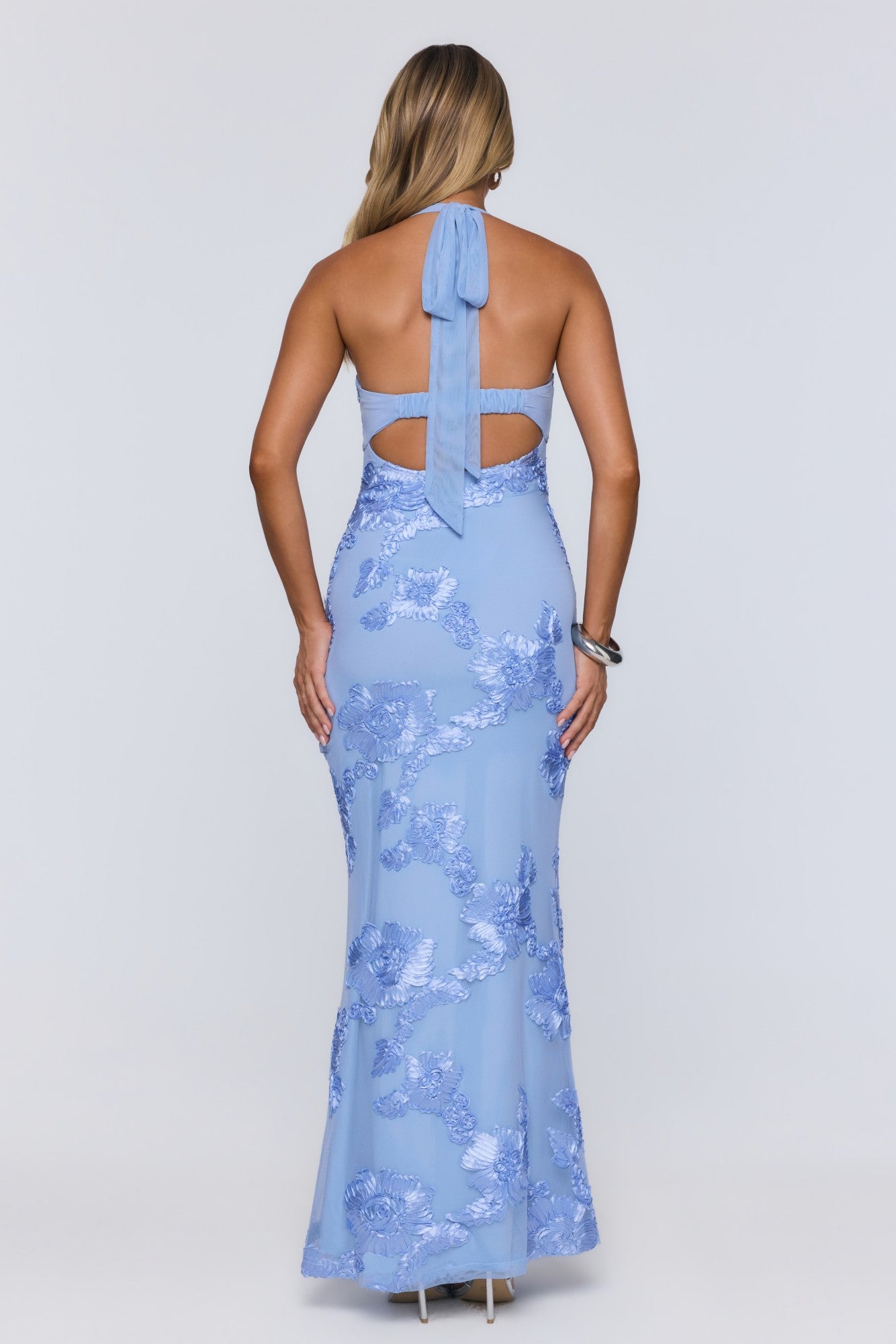 Love Muse Halter Maxi Dress Blue