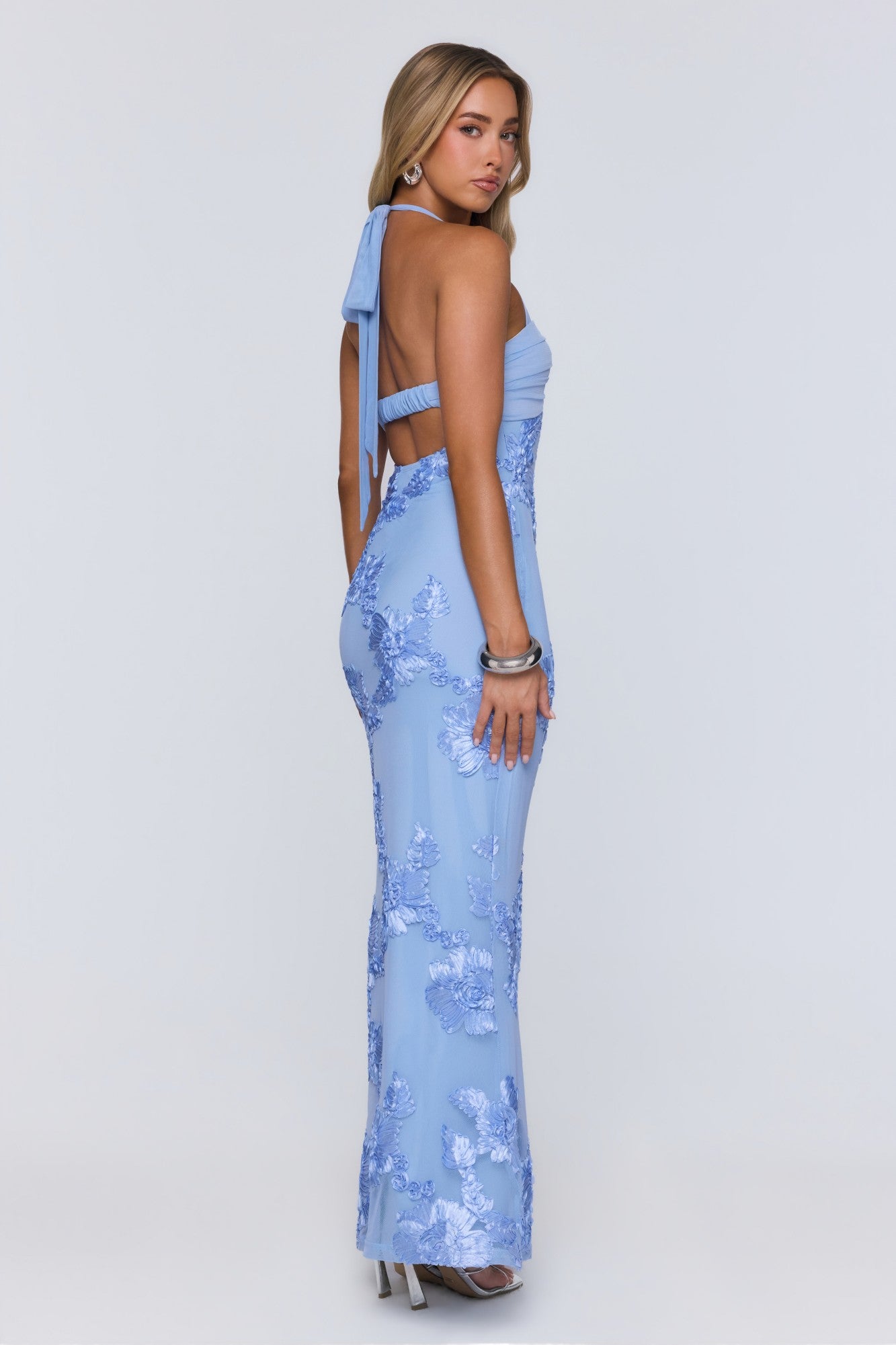 Love Muse Halter Maxi Dress Blue
