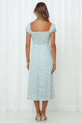 Catch Your Breath Midi Dress Blue
