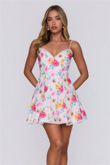 Kiss The Florals Mini Dress Pink