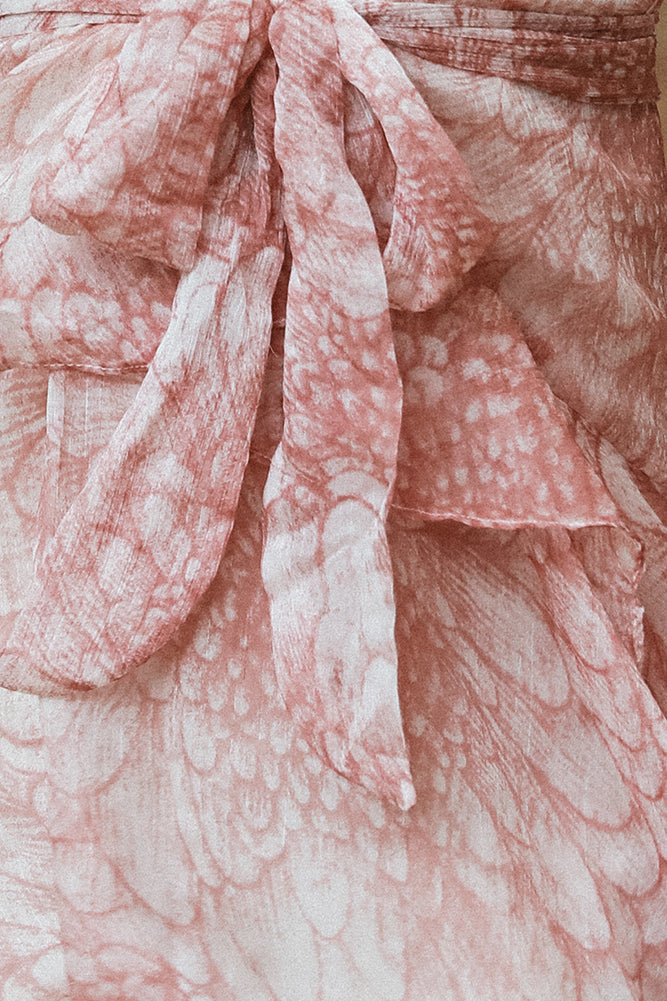 Lines Are Blurred Dress Nude