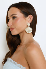 18k Gold Plated The Seashell Earrings Gold