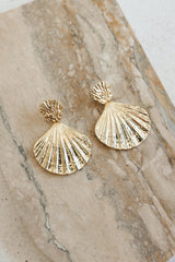 18k Gold Plated The Seashell Earrings Gold