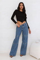 Gentle Rain Long Sleeve Top Black