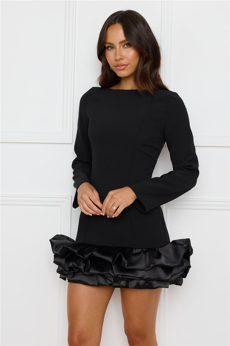 Belong With You Long Sleeve Playsuit Black