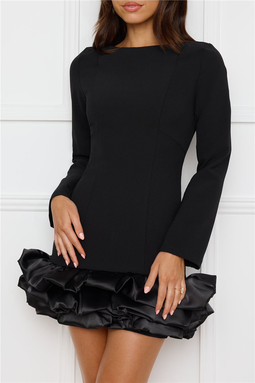 Belong With You Long Sleeve Playsuit Black