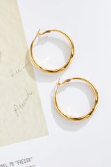 Bumble Hoop Earrings Gold
