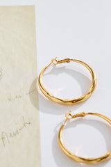 Bumble Hoop Earrings Gold