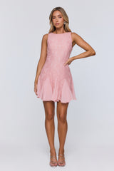 Mood Board Muse Lace Mini Dress Pink