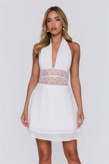 Just The Mood Mini Dress White