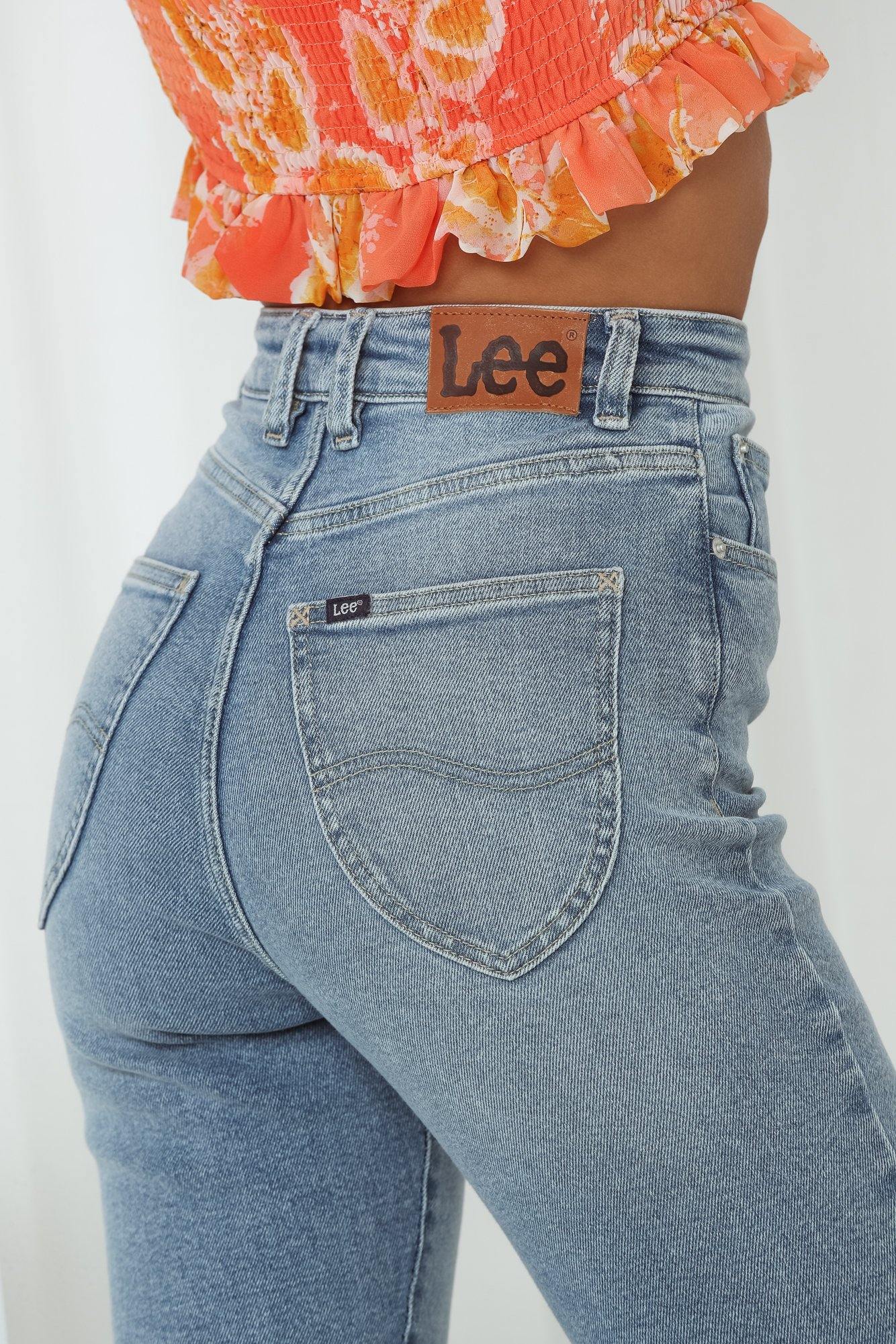 LEE Hourglass High Licks Crop Jeans Glory Blue