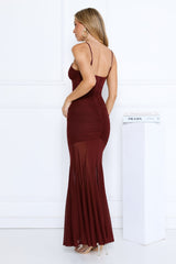 Chiciest Energy Maxi Dress Burgundy