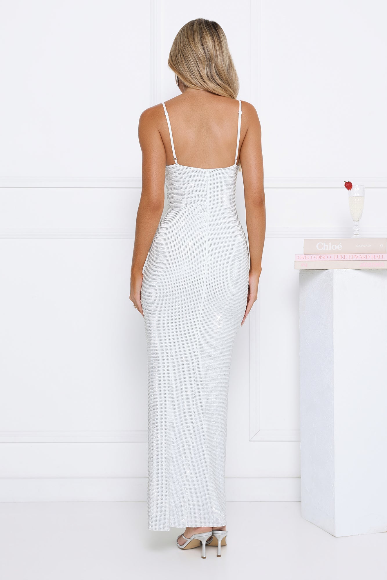 LUXE Diamond Diaries Maxi Dress White
