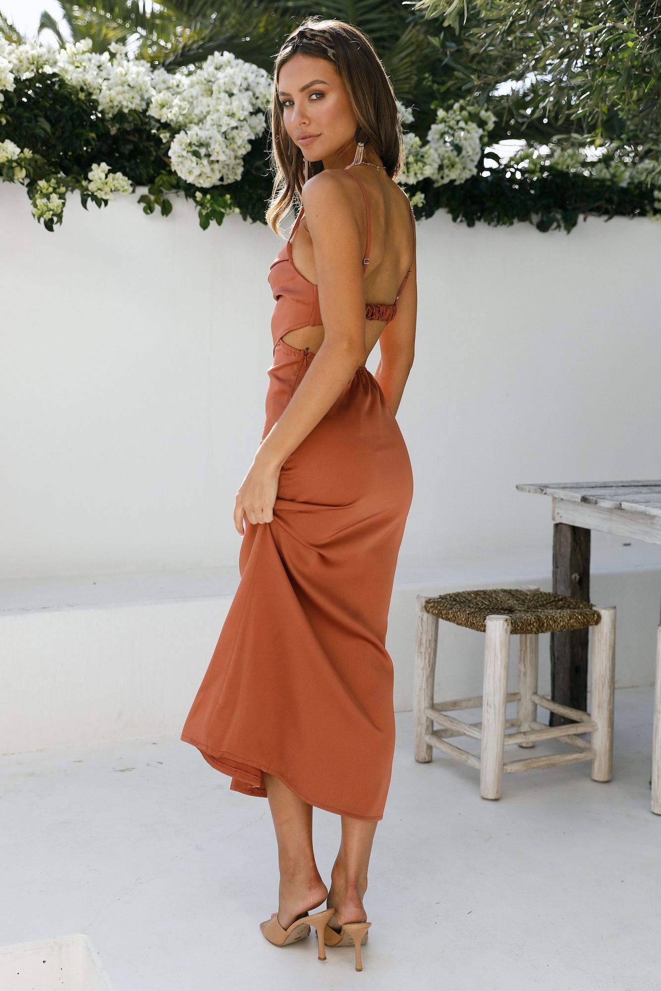 Give It To Me Midi Dress Orange