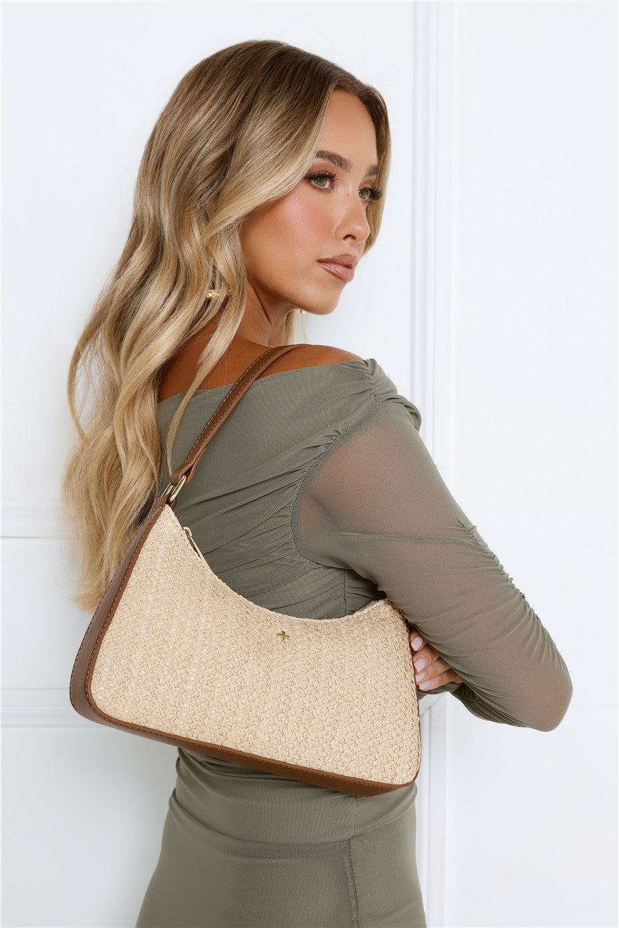 Josee Bag Natural Raffia Gold