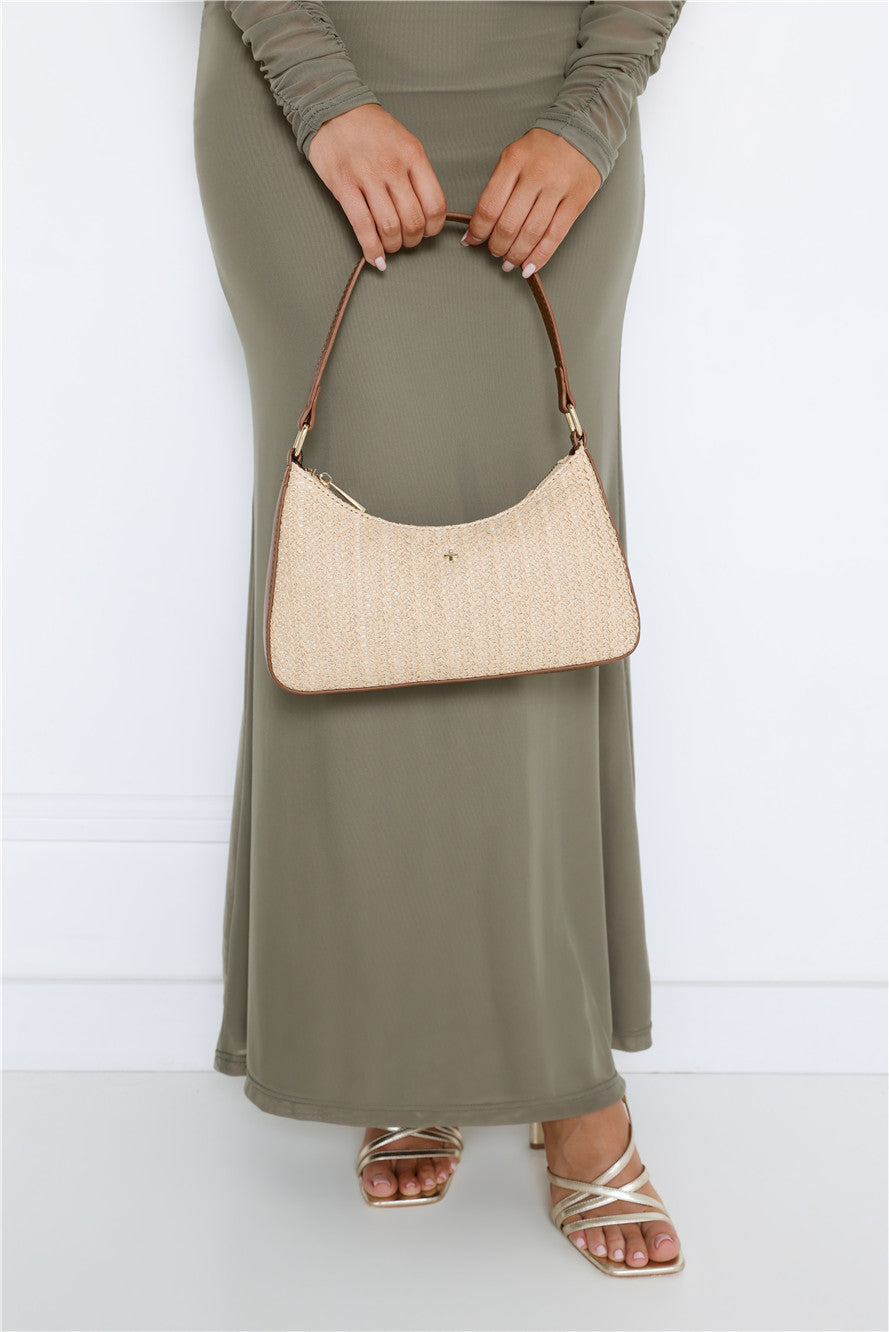 Josee Bag Natural Raffia Gold