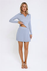 City Lights Glow Ribbed Long Sleeve Top Blue
