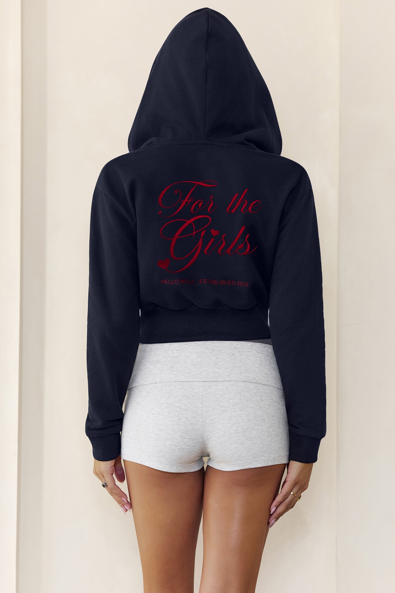 BASE For The Girls Zip Up Hoodie Navy
