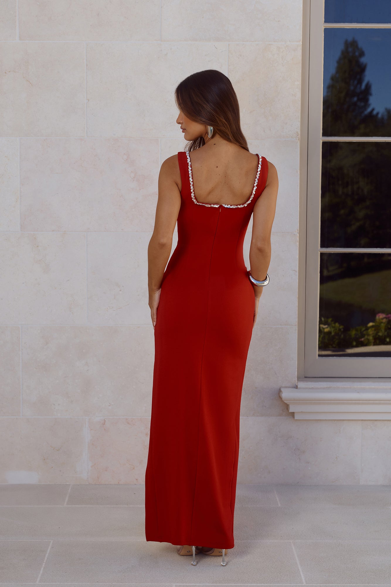 Exotic Soirée Maxi Dress Red