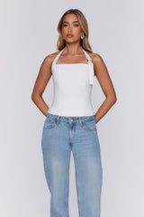 Good For You Halter Top White