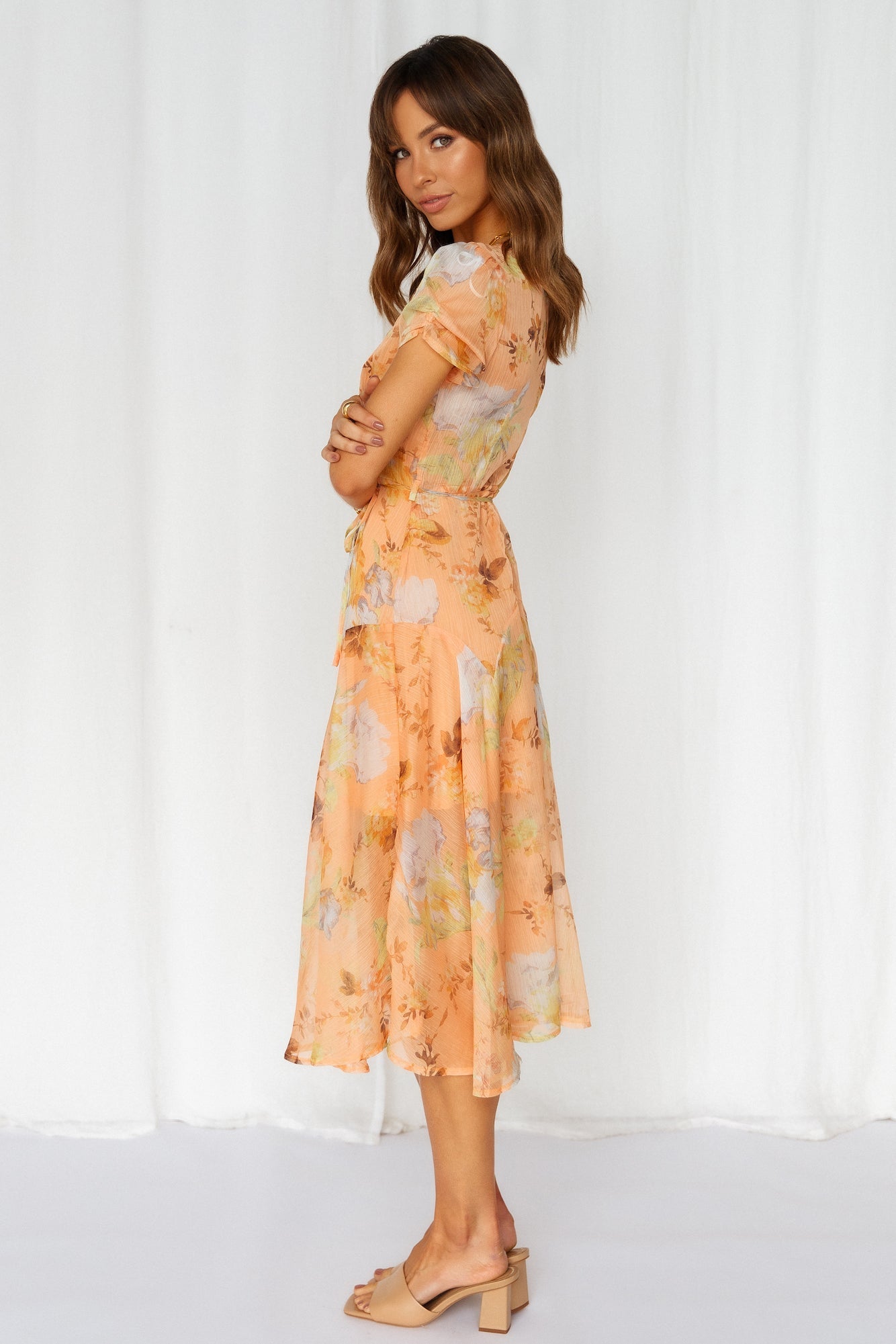 Home With You Midi Dress Orange