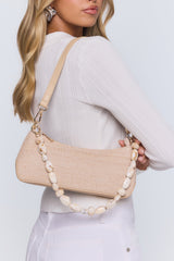 Jamie Shoulder Bag Natural Raffia Bone