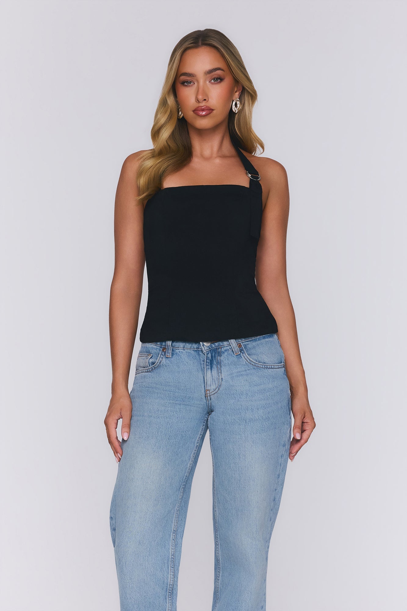 Good For You Halter Top Black