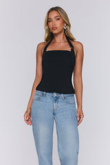 Good For You Halter Top Black