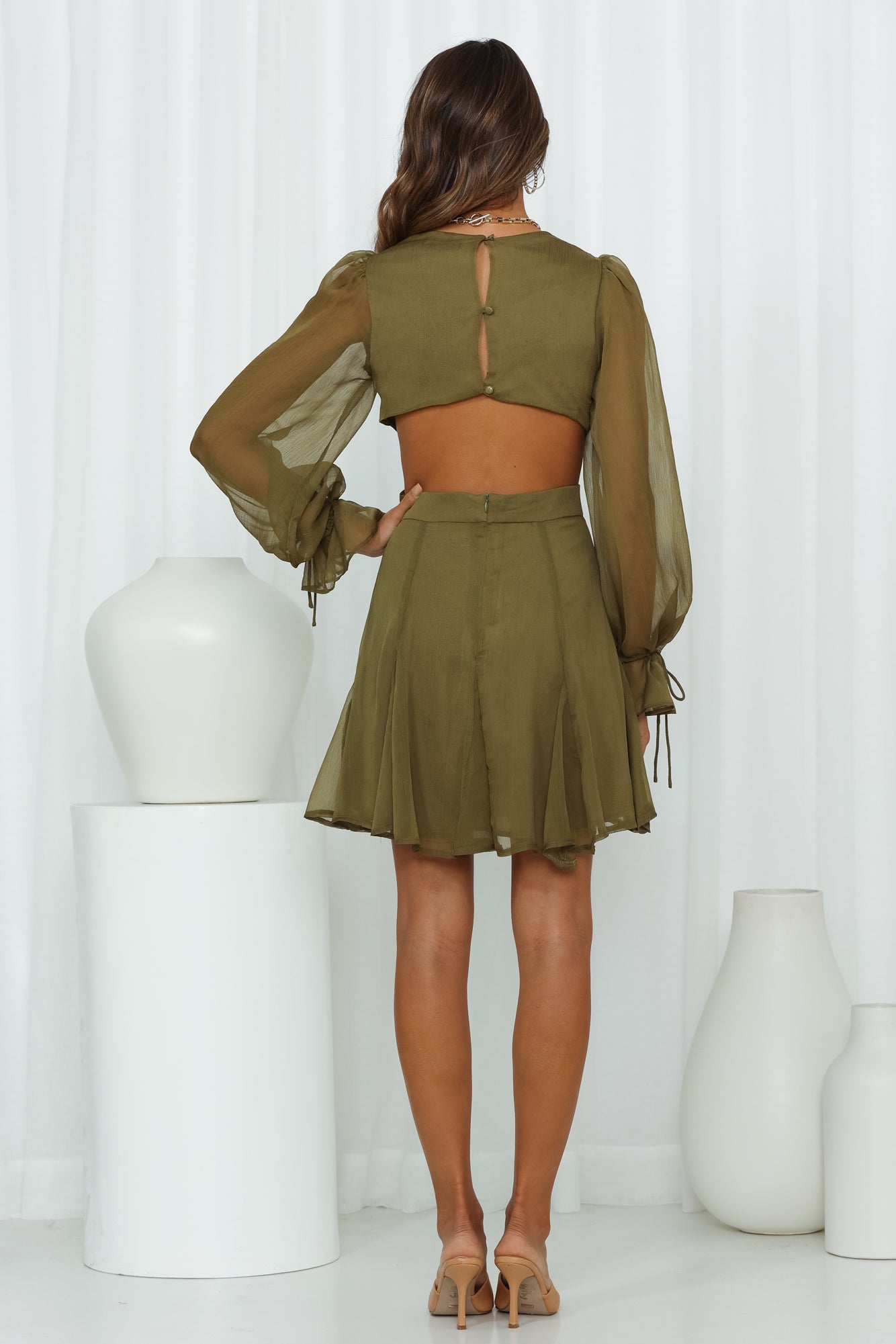 Cosmos Calling Dress Khaki