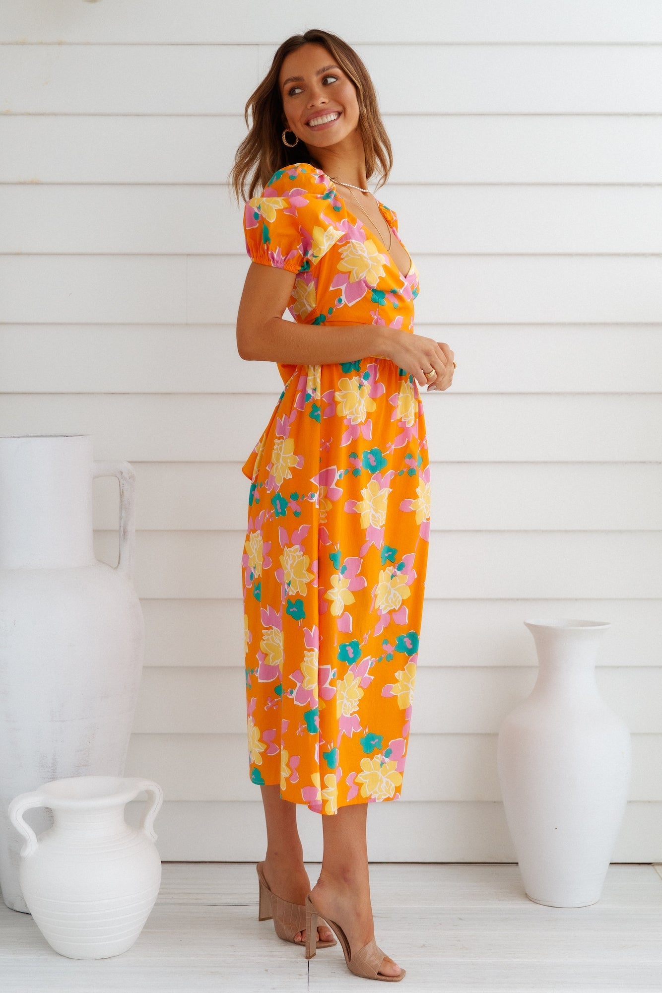 Neon Gardens Midi Dress