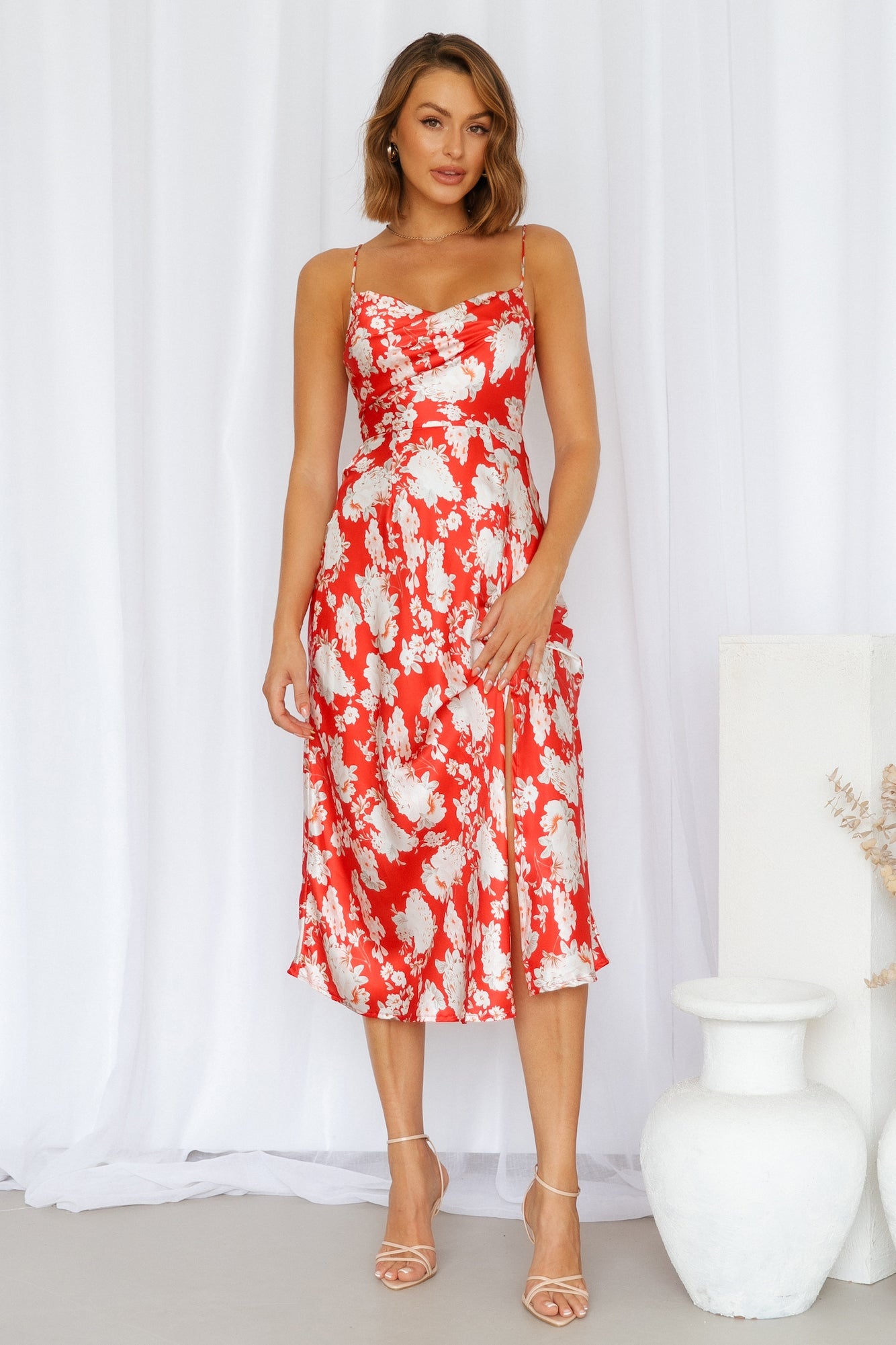 My First Time Midi Dress Red