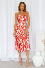 My First Time Midi Dress Red