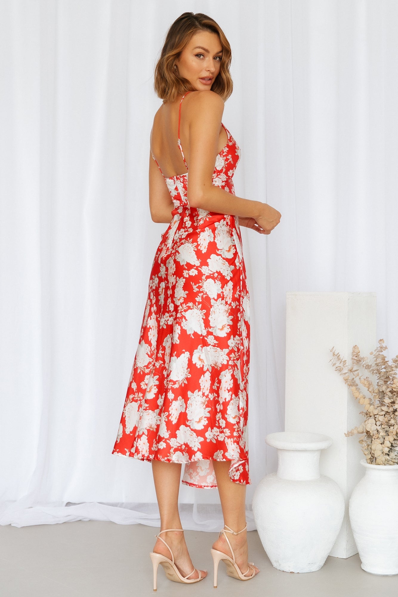 My First Time Midi Dress Red