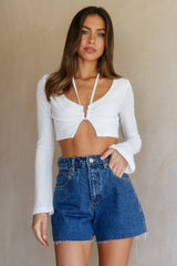 Got That Flair Crop White