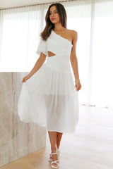 Meadow Secrets Midi Dress White