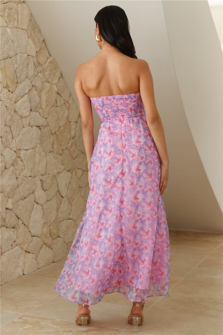 Her Fantasy Midi Dress Purple