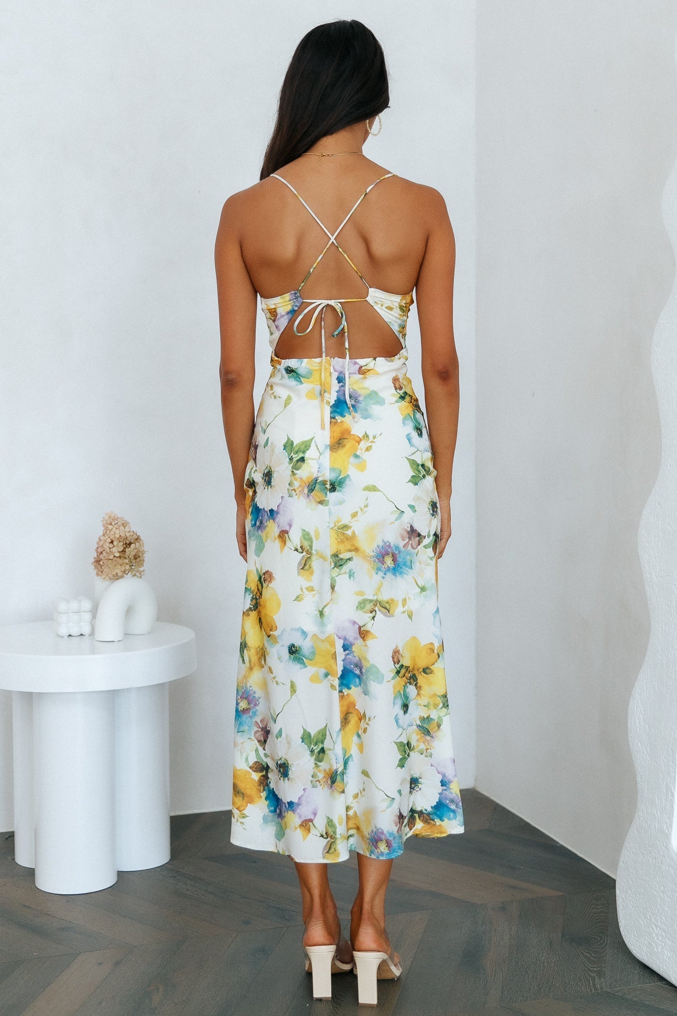 Florals On My Mind Satin Maxi Dress Floral