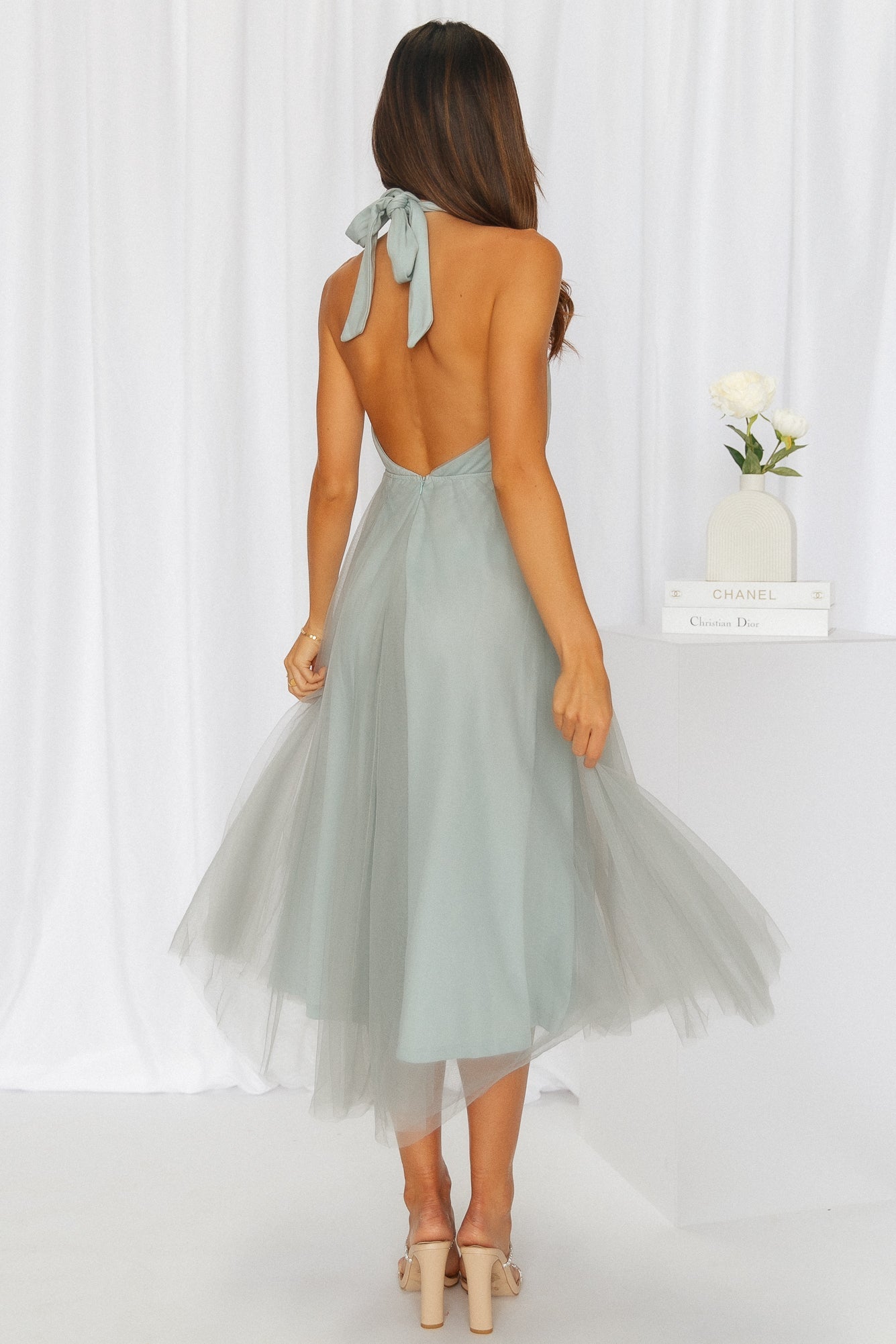 Little Tulle Much Midi Dress Sage