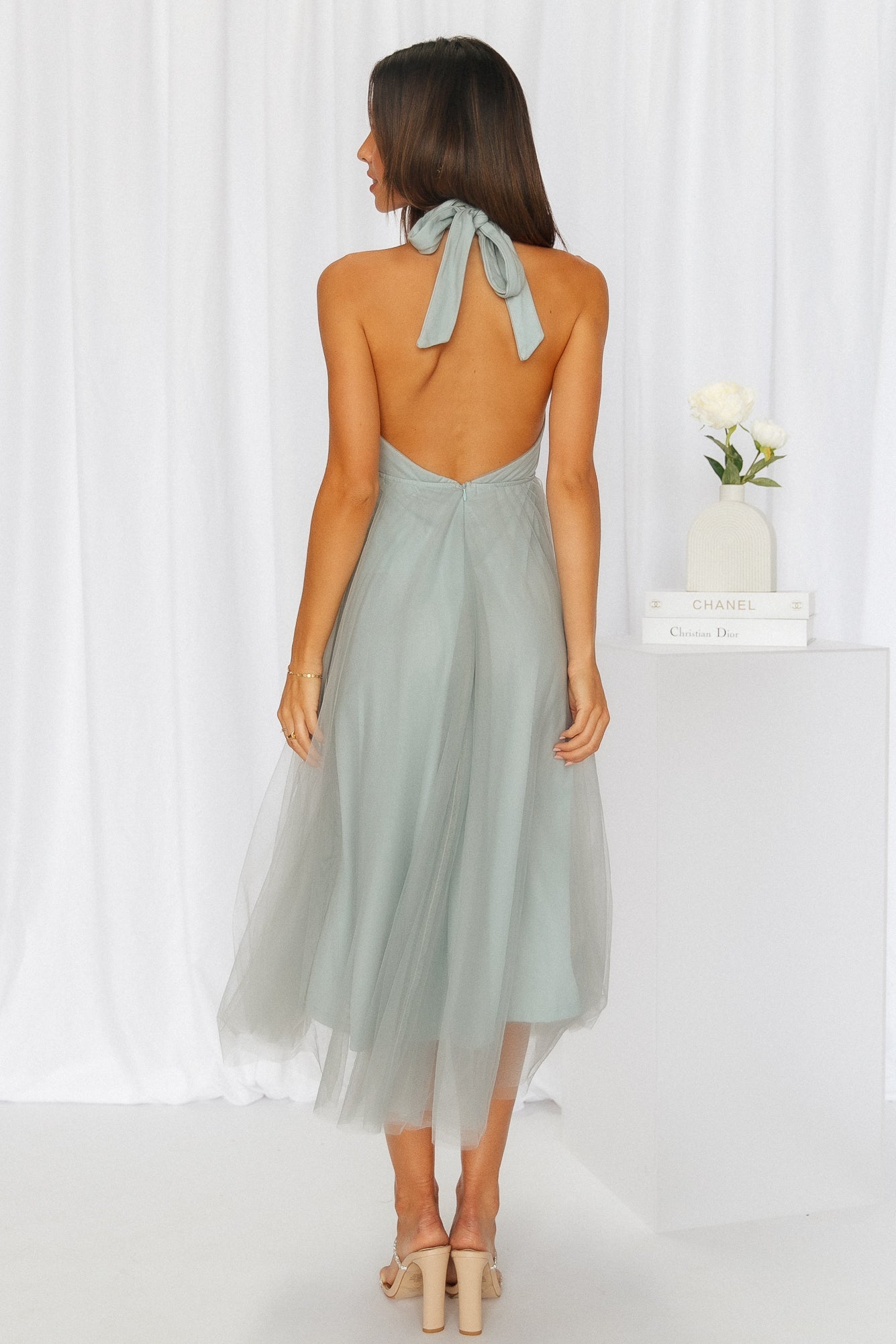 Little Tulle Much Midi Dress Sage